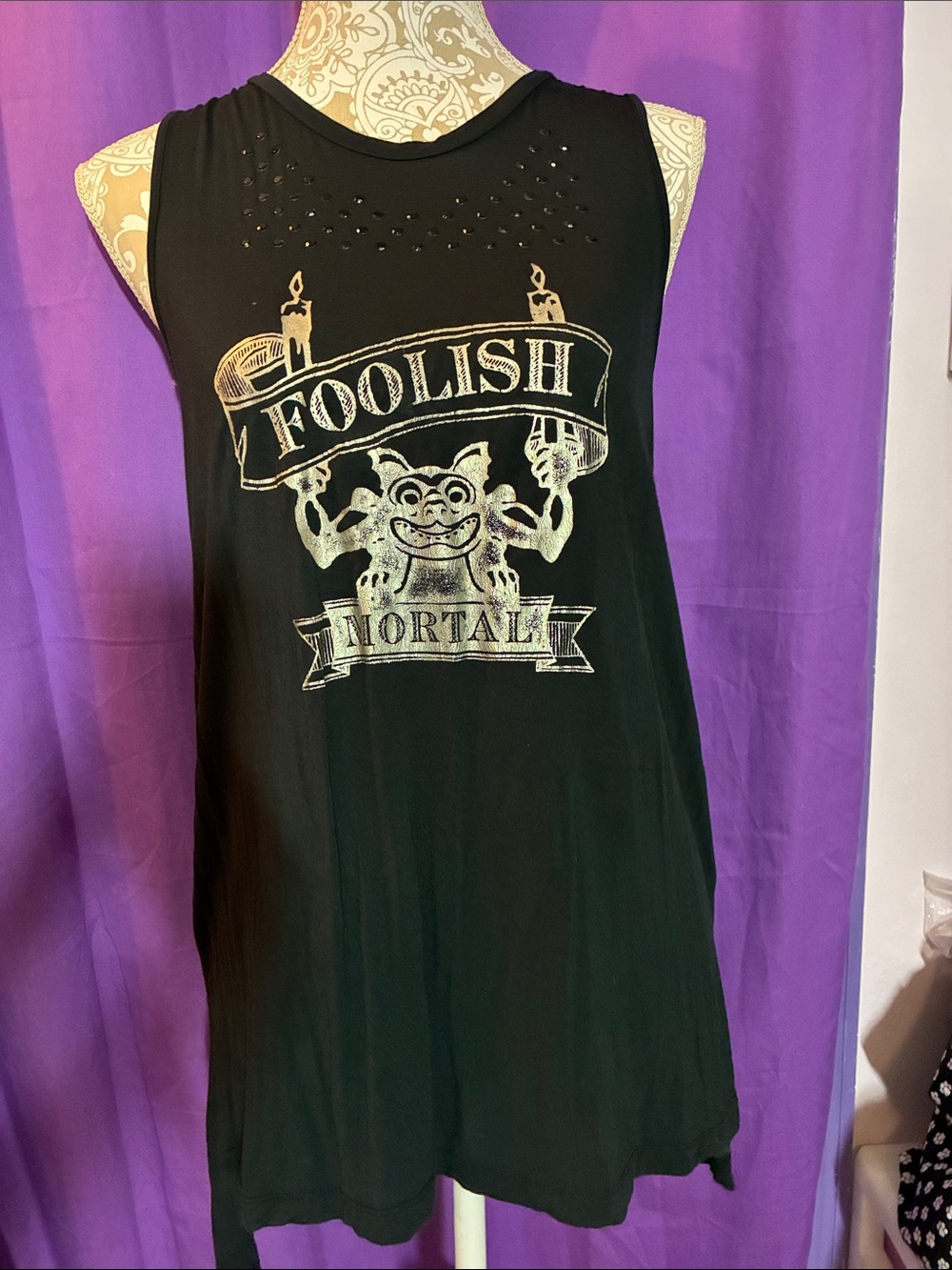 Disney Haunted Mansion Black Tank